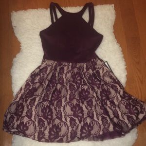 Prom/Formal High Neck Fit and Flare Dress